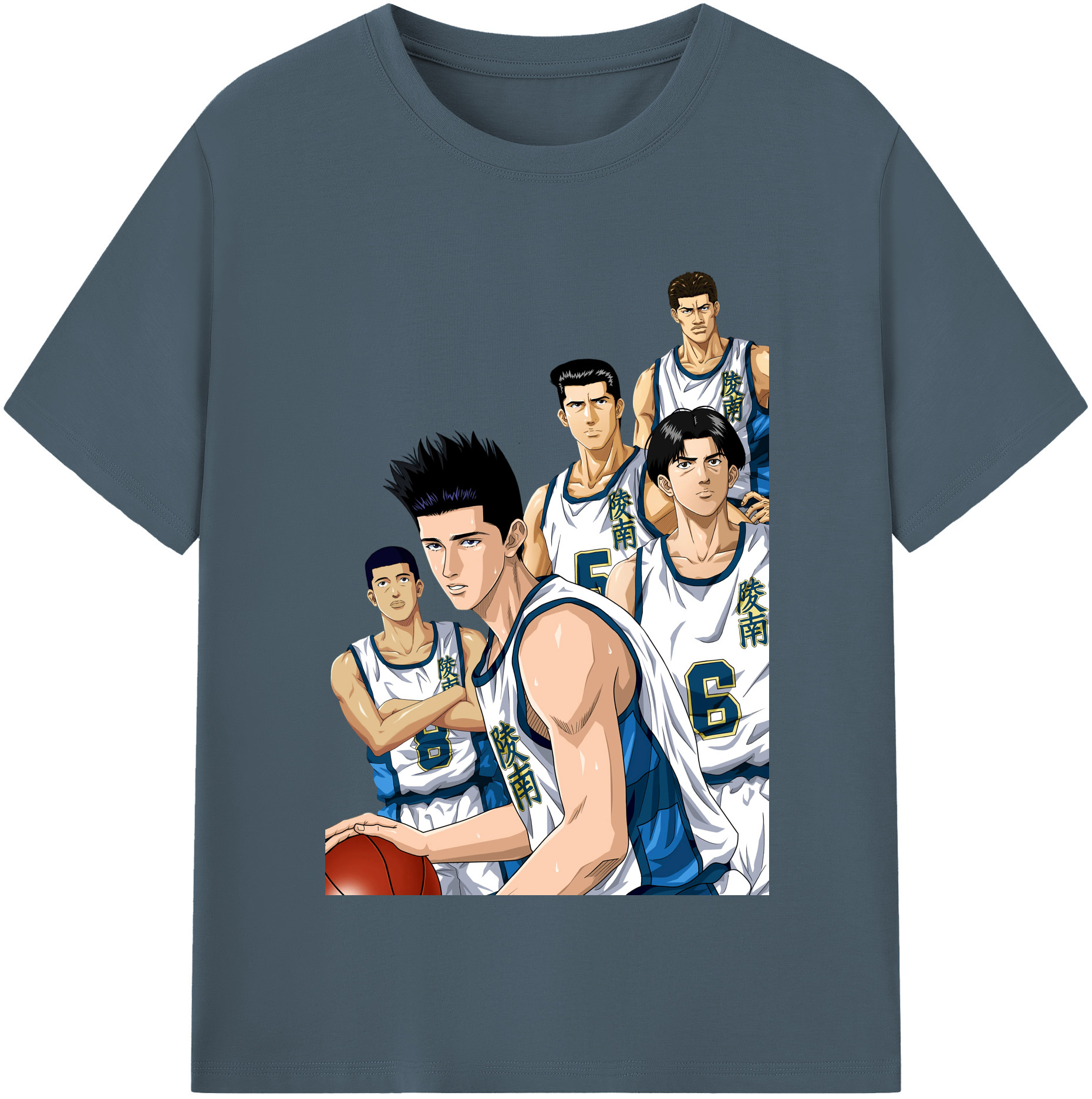 SLAM DUNK／スラムダンク 綿100％半袖Tシャツ（フロントプリント）